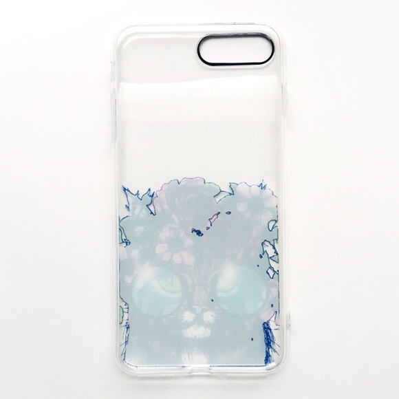 NEW iPhone 7/7+/8/8+ Case Hipster Floral Cat - Picture 5 of 5